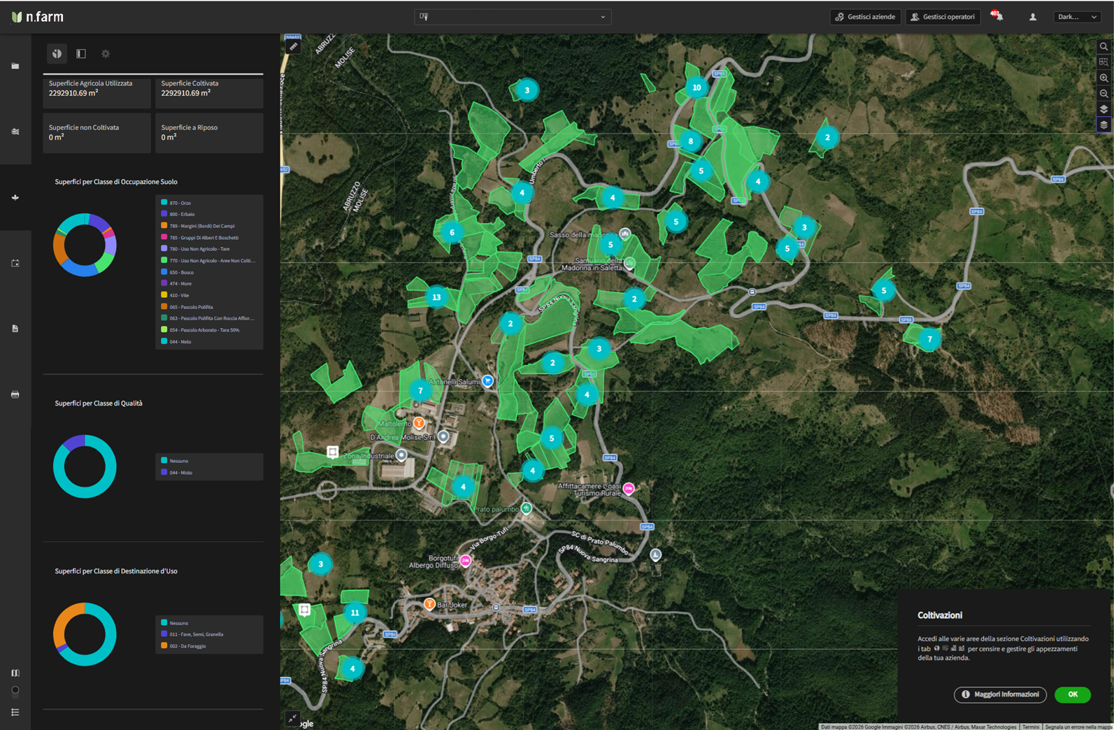 n.farm - dashboard coltivazioni